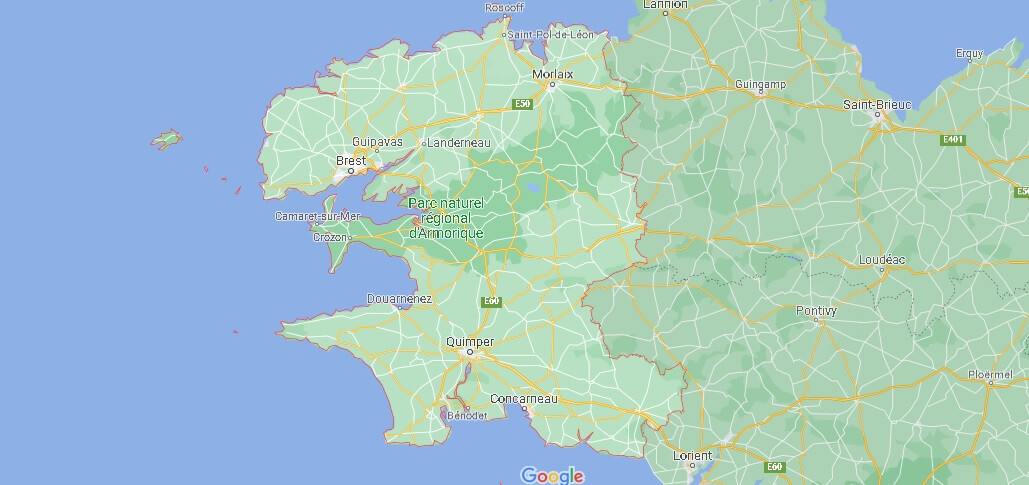 Carte le Finistère