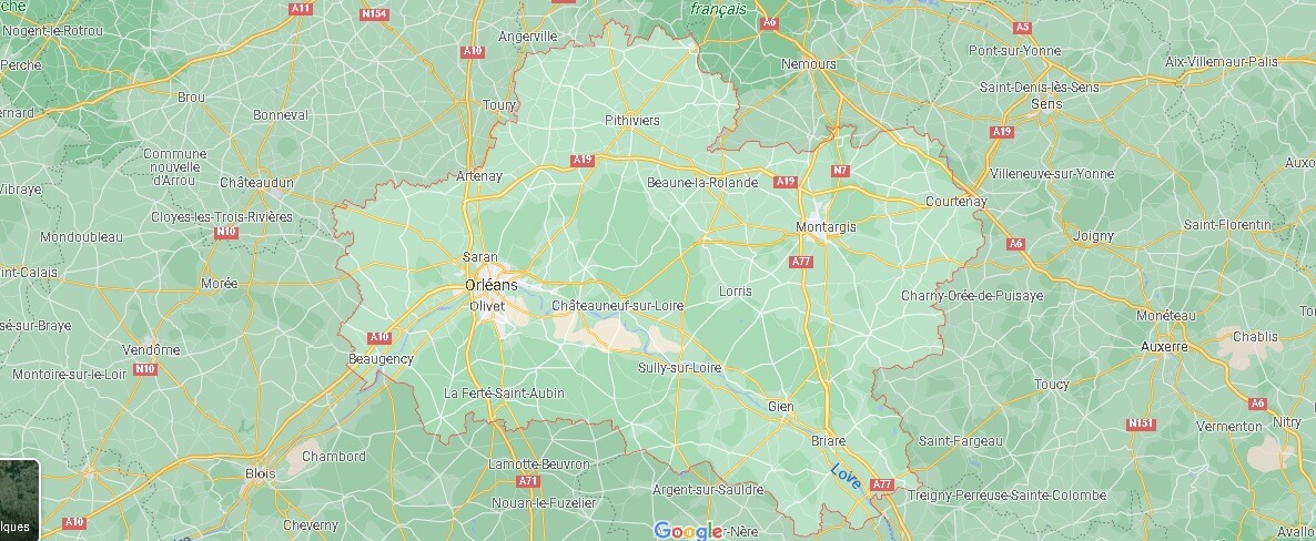 Carte le Loiret