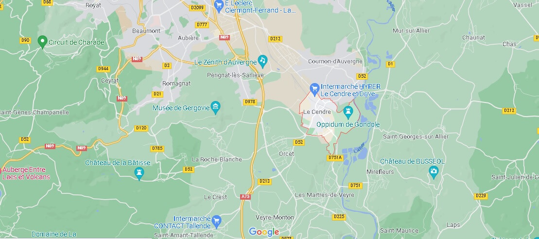 Dans quelle région se trouve Le Cendre