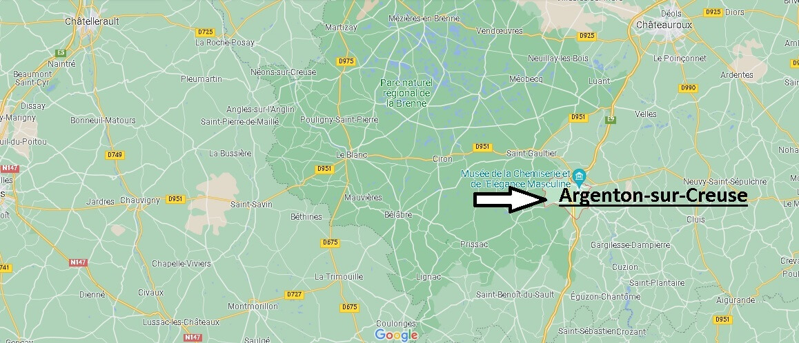 Où se situe Argenton-sur-Creuse (Code postal 36200)