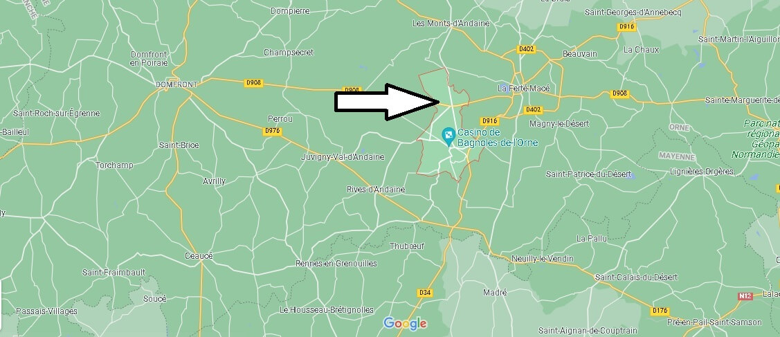 Où se situe Bagnoles-de-l'Orne (Code postal 61140)