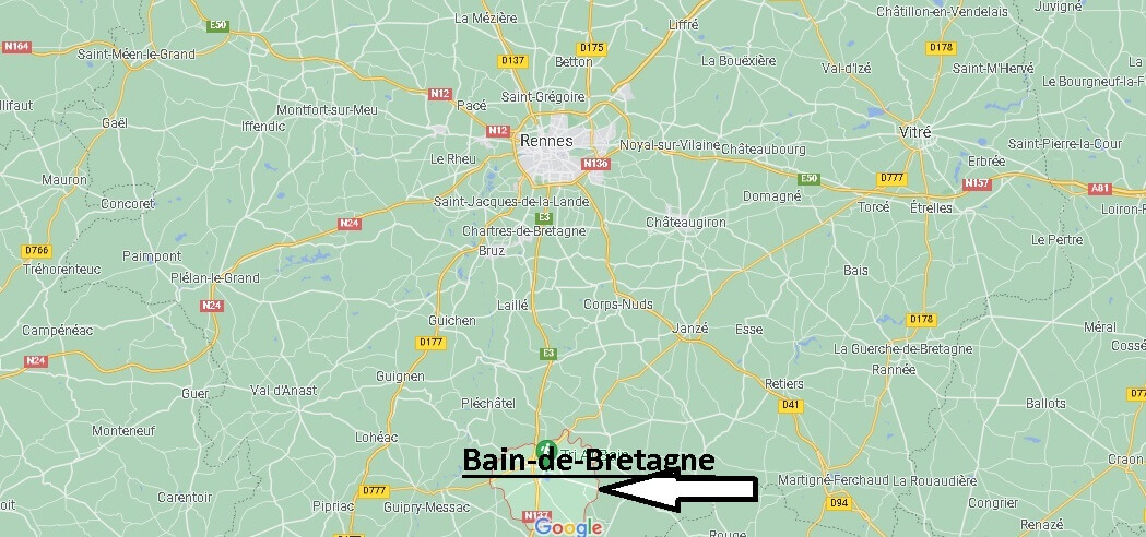 Où se situe Bain-de-Bretagne (Code postal 35470)