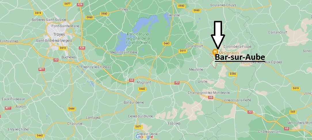 Où se situe Bar-sur-Aube (Code postal 10200)