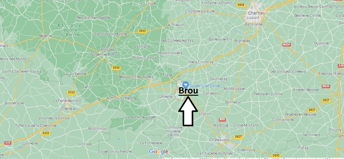 Où se situe Brou (Code postal 28160)
