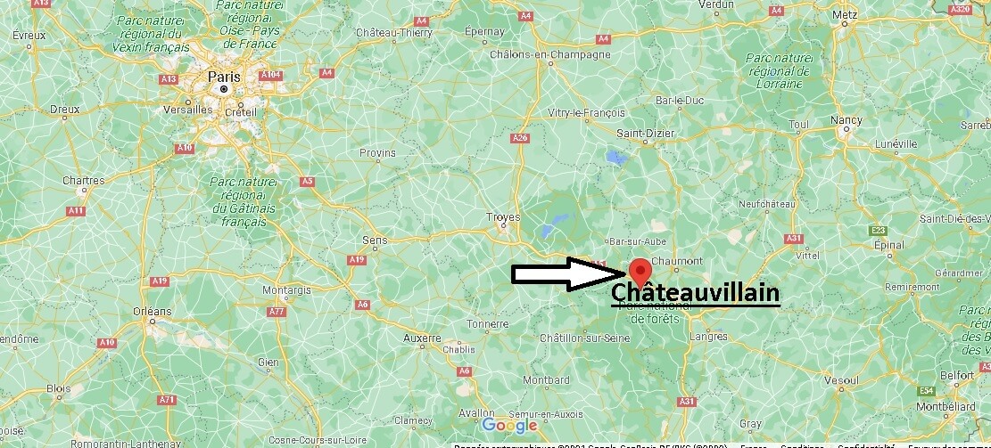 Où se situe Châteauvillain (Code postal 52120)