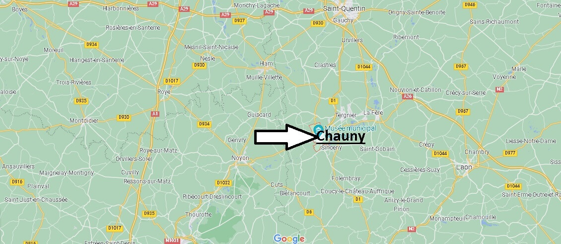 Où se situe Chauny (Code postal 02300)