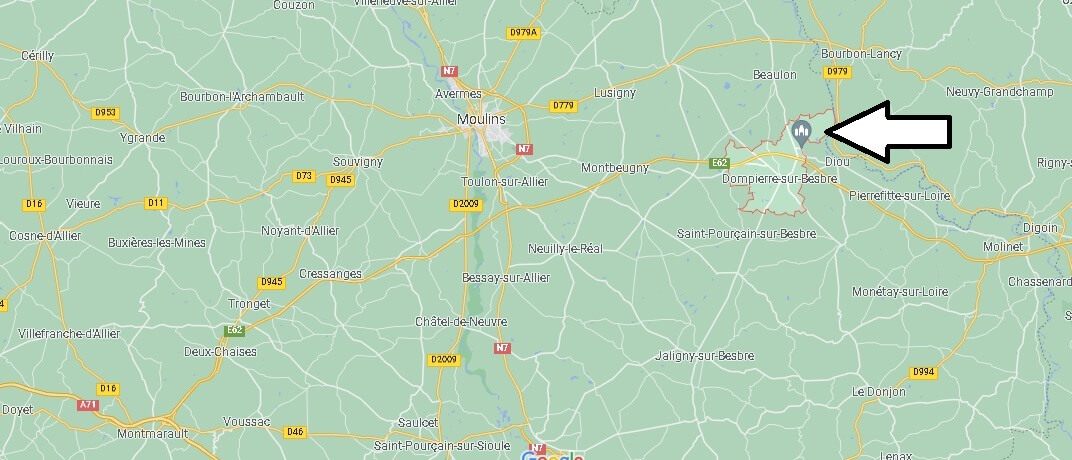 Où se situe Dompierre-sur-Besbre (Code postal 03290)
