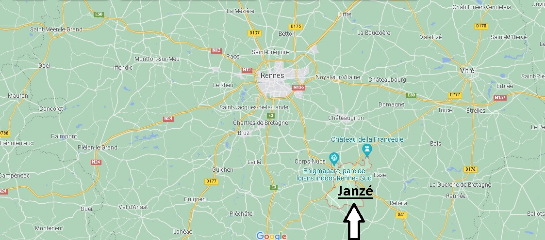 Où se situe Janzé (Code postal 35150)