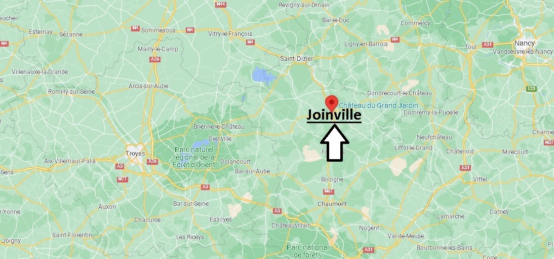 Où se situe Joinville (Code postal 52300)