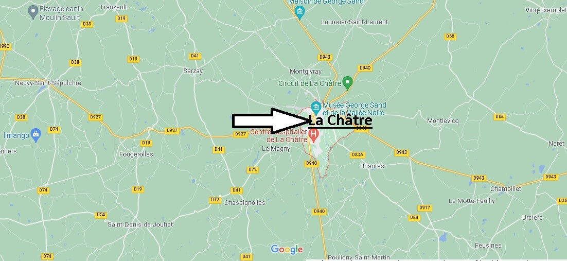 Où se situe La Châtre (Code postal 36400)
