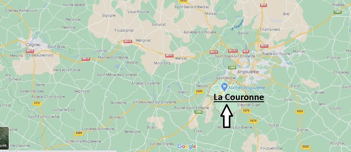 Où se situe La Couronne (Code postal 16400)