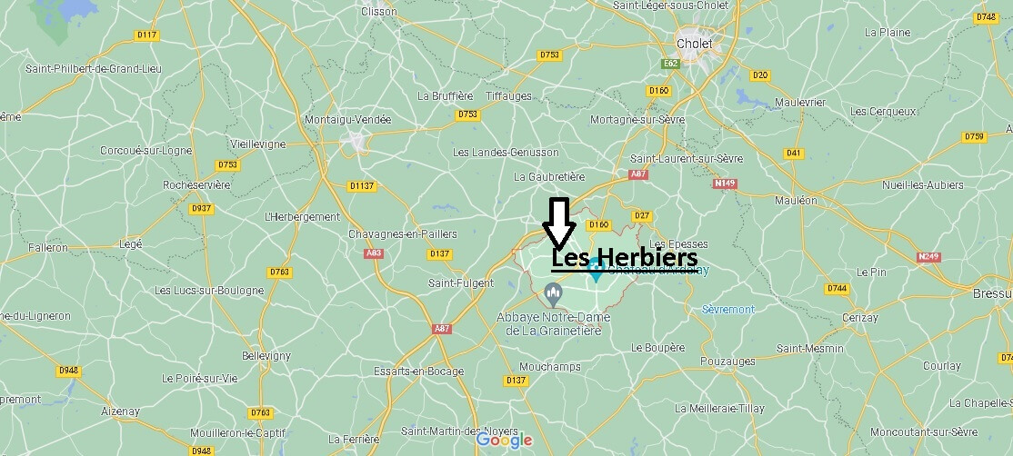 Où se situe Les Herbiers (Code postal 85500)