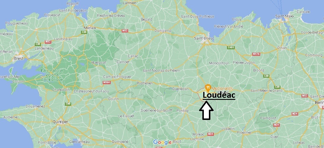 Où se situe Loudéac (Code postal 22600)