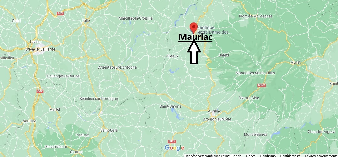 Où se situe Mauriac (Code postal 15200)