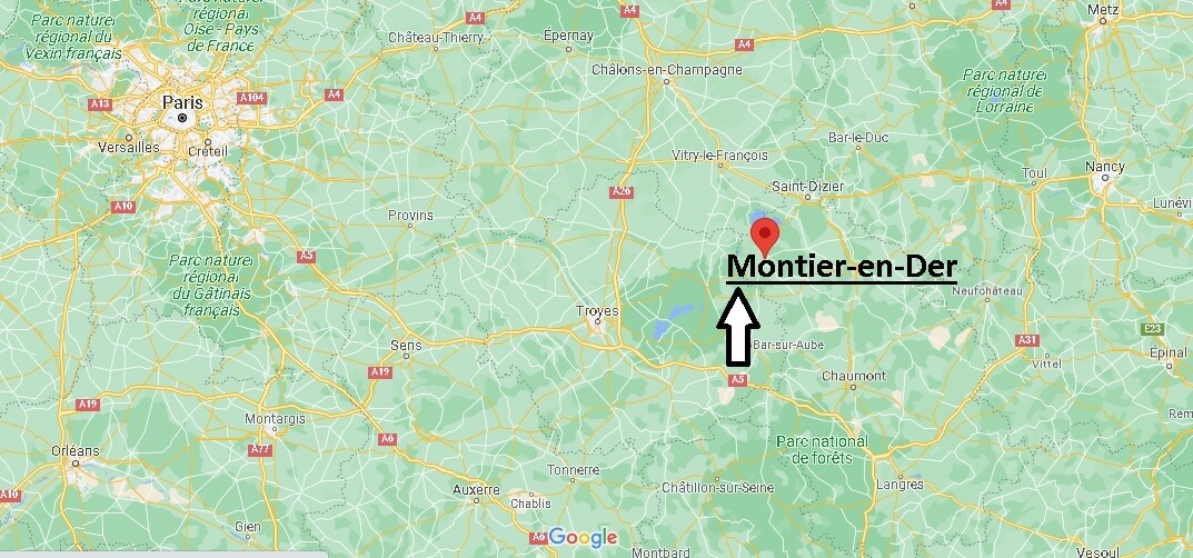 Où se situe Montier-en-Der (Code postal 52220)