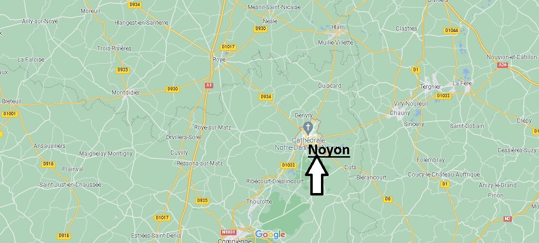 Où se situe Noyon (Code postal 60400)