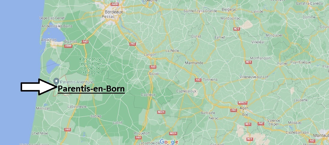 Où se situe Parentis-en-Born (Code postal 40160)