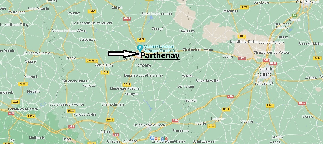 Où se situe Parthenay (Code postal 79200)