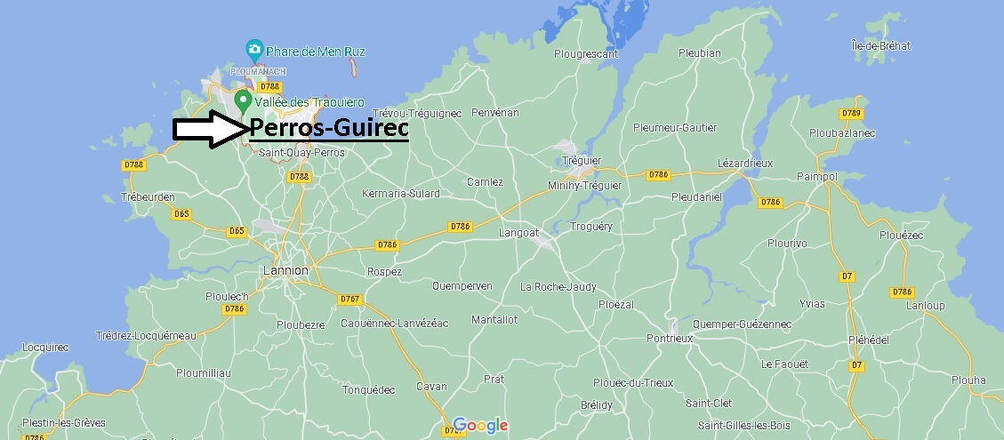 Où se situe Perros-Guirec (Code postal 22700)
