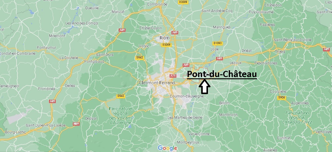 Où se situe Pont-du-Château (Code postal 63430)