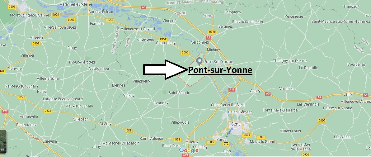 Où se situe Pont-sur-Yonne (Code postal 89140)