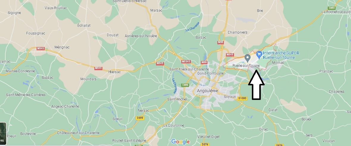 Où se situe Ruelle-sur-Touvre (Code postal 16600)