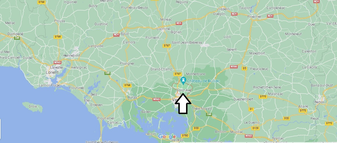 Où se situe Saint-Avé (Code postal 56890)