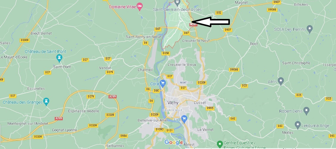 Où se situe Saint-Germain-des-Fossés (Code postal 03260)
