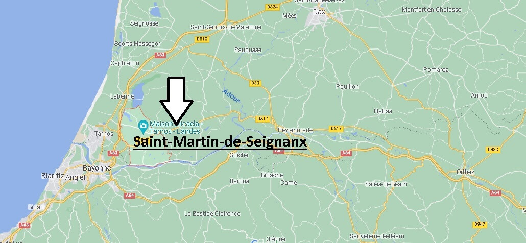Où se situe Saint-Martin-de-Seignanx (Code postal 40390)
