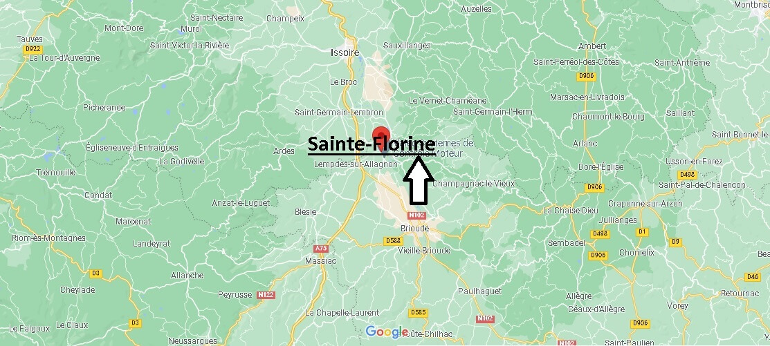 Où se situe Sainte-Florine (Code postal 43250)