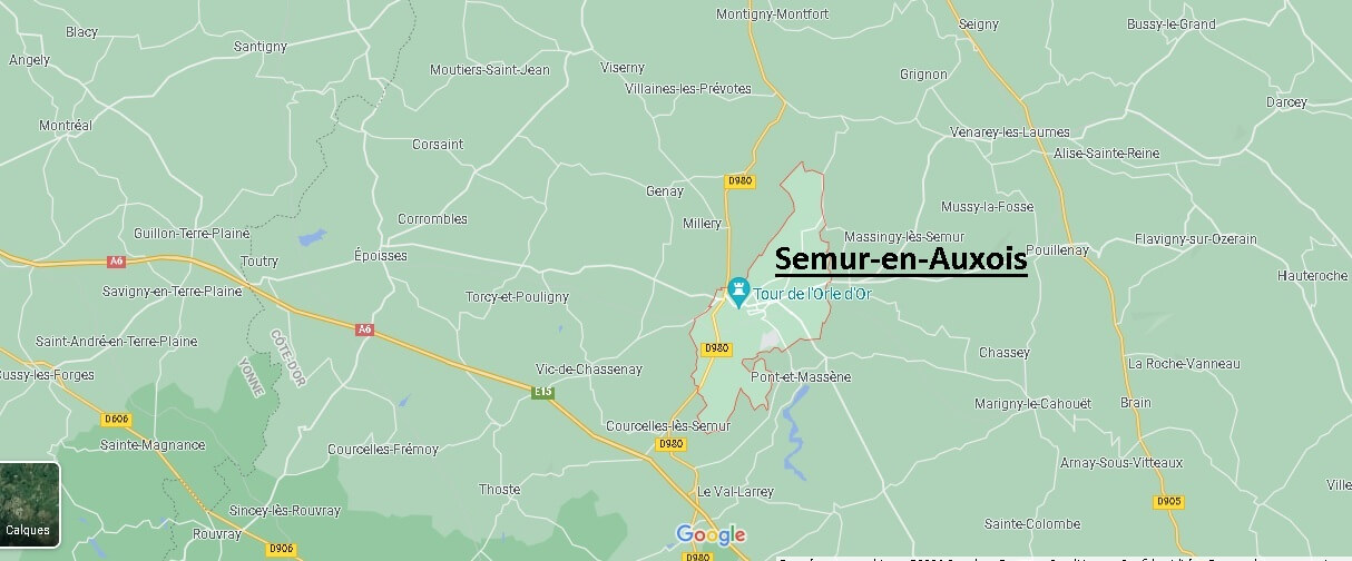 Où se situe Semur-en-Auxois (Code postal 21140)