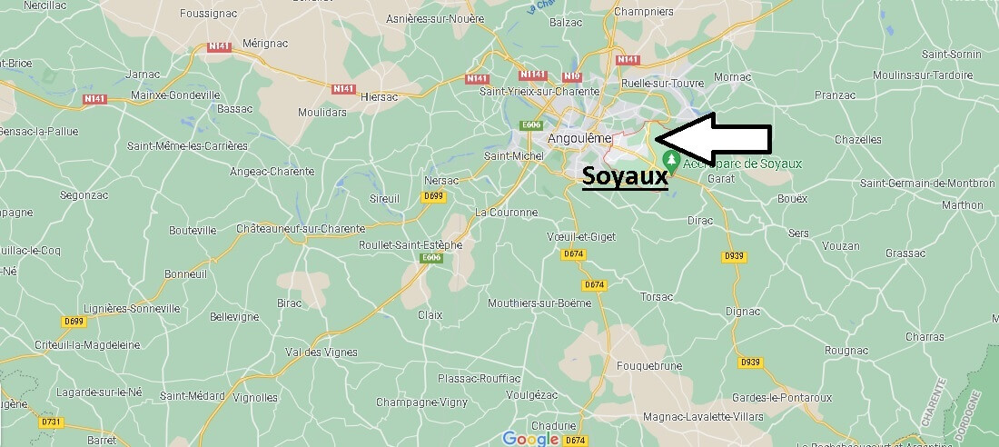 Où se situe Soyaux (Code postal 16800)