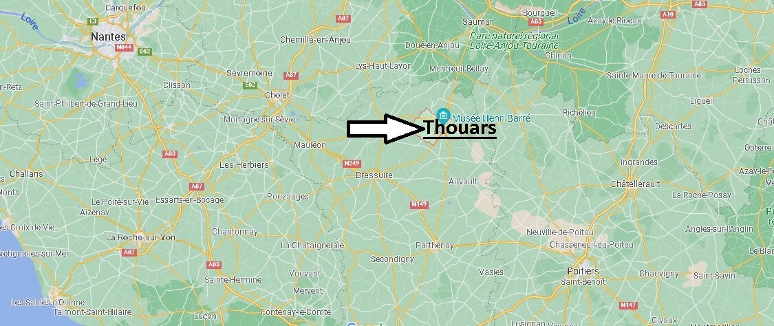 Où se situe Thouars (Code postal 79100)