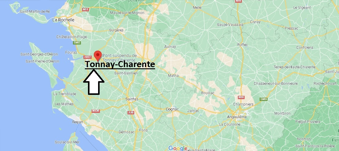 Où se situe Tonnay-Charente (Code postal 17430)