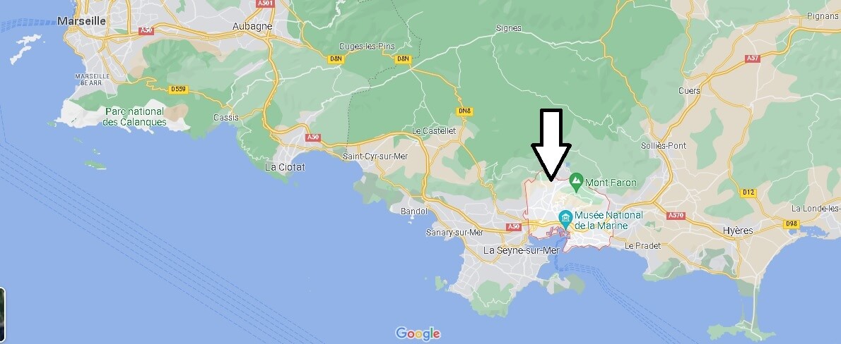Où se situe Toulon (Code postal 83000)