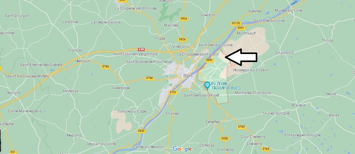 Où se situe Vineuil (Code postal 41350)