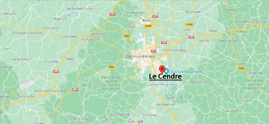 Où se trouve Le Cendre