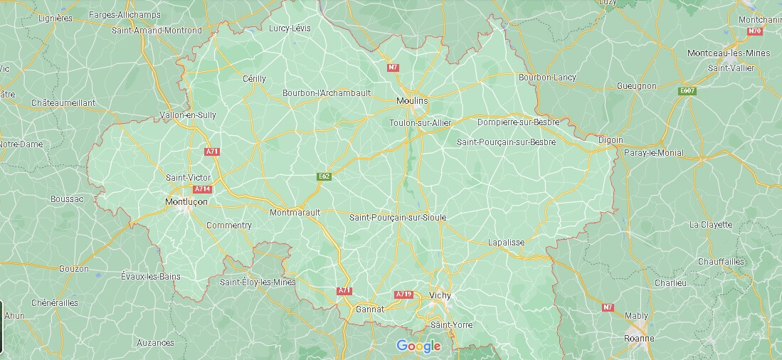 Où se trouve l'Allier en France