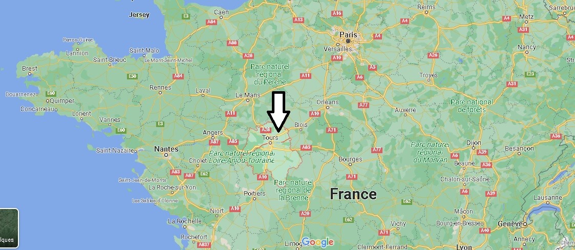 Où se trouve l'Indre-et-loire sur la carte de France