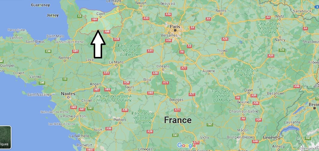 Où se trouve le Calvados sur la carte de France