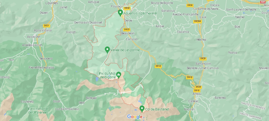 Carte Bagnères-de-Bigorre