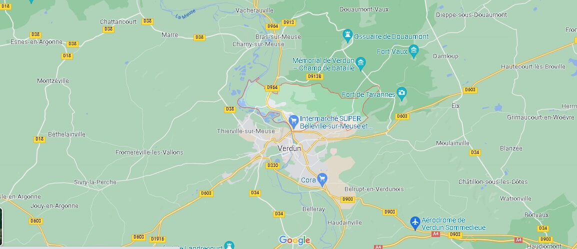 Carte Belleville-sur-Meuse