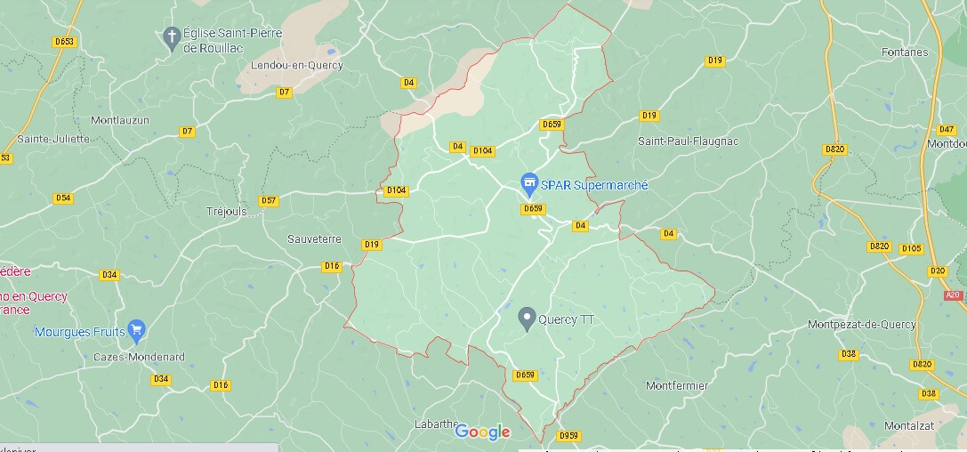 Carte Castelnau-Montratier