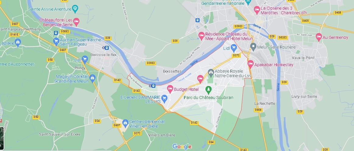 Carte Dammarie-les-Lys