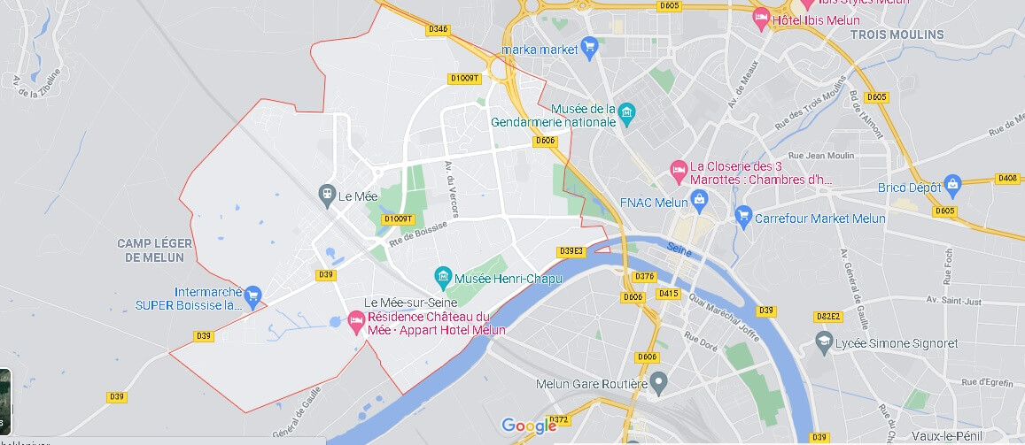 Carte Le Mée-sur-Seine