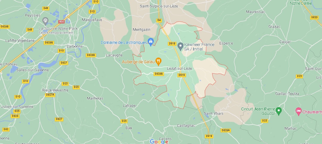 Carte Lézat-sur-Lèze