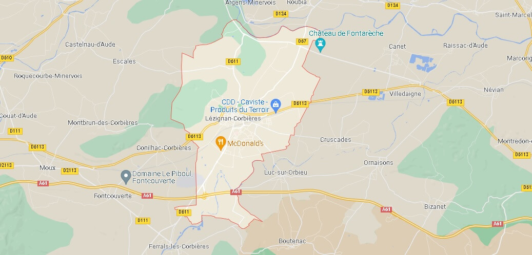 Carte Lézignan-Corbières
