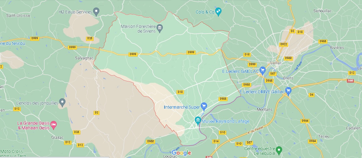 Carte Lisle-sur-Tarn