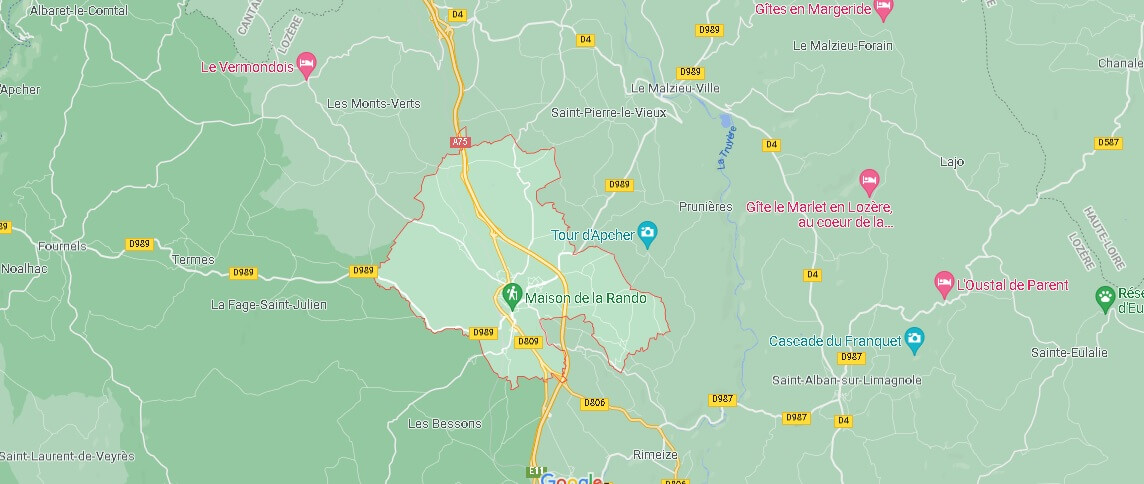 Carte Saint-Chély-d'Apcher