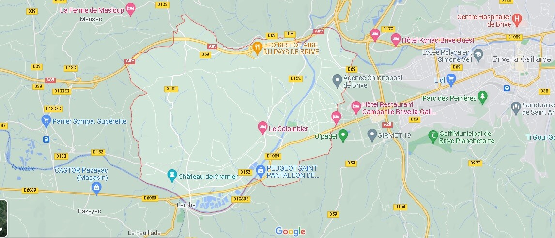 Carte Saint-Pantaléon-de-Larche